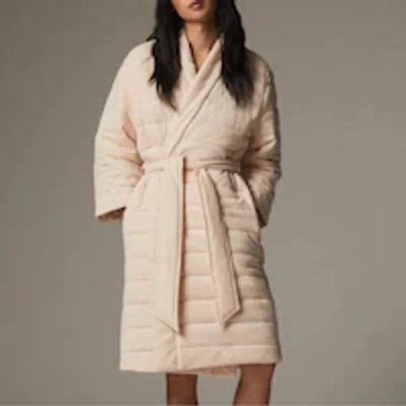 NWT Organic Duvet Robe Love & Lore, Pink Small / Medium - Picture 16 of 17